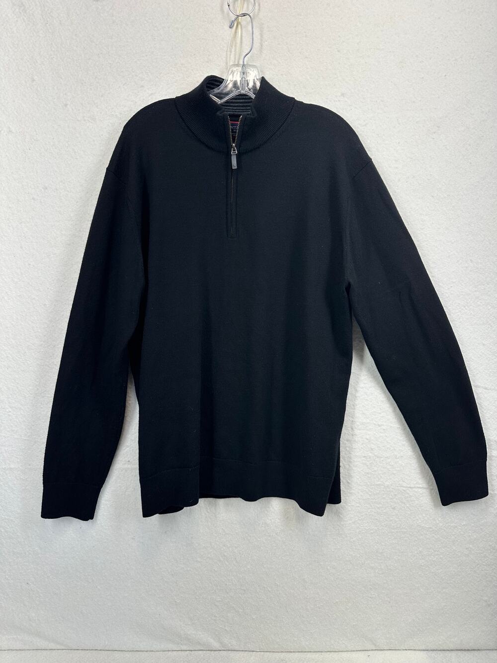 Untuckit 100% Extra Fine Merino Wool Quarter Zip Sweater SZ XL Regular Fit